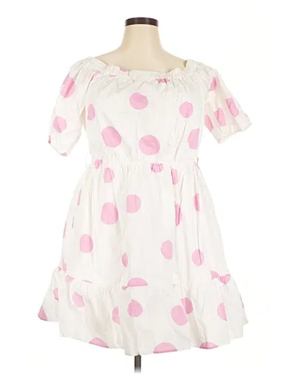 Pre-owned City Chic Casual Dress In White