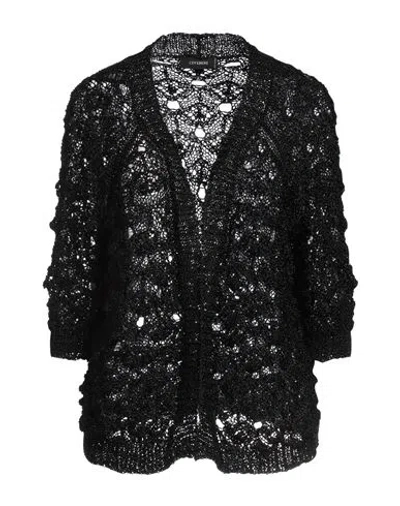 Cividini Woman Cardigan Black Size 8 Polyester
