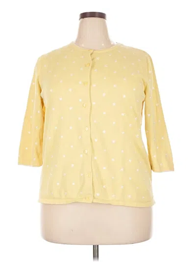 Pre-owned Cj Banks Cardigan Sweater In Yellow