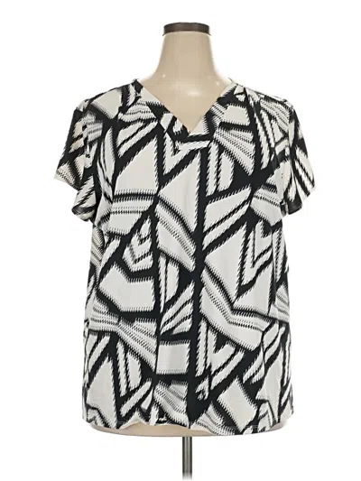 Pre-owned Cj Banks Short Sleeve T-shirt In Ivory