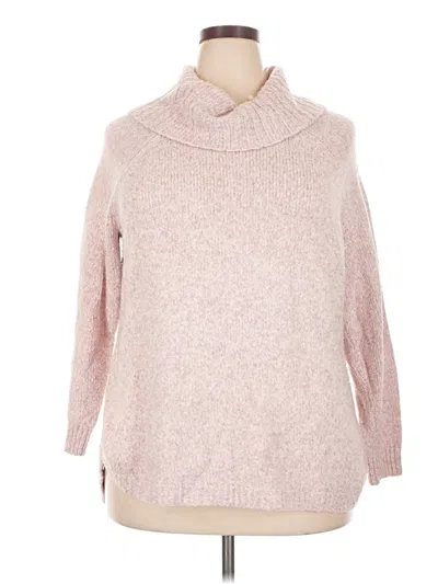Pre-owned Cj Banks Turtleneck Sweater In Pink