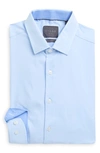 C-lab Nyc 4-way Stretch Solid Woven Dress Shirt In 49 Light Blue