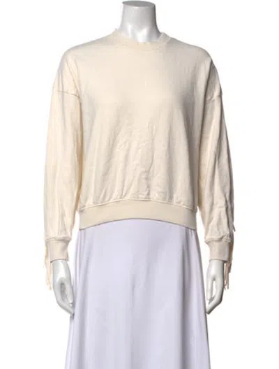 Pre-owned Clare V Crew Neck Long Sleeve Sweatshirt In Neutrals
