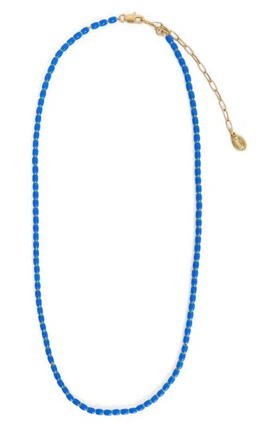 Clare V . Enamel Barrel Chain Necklace In Multi