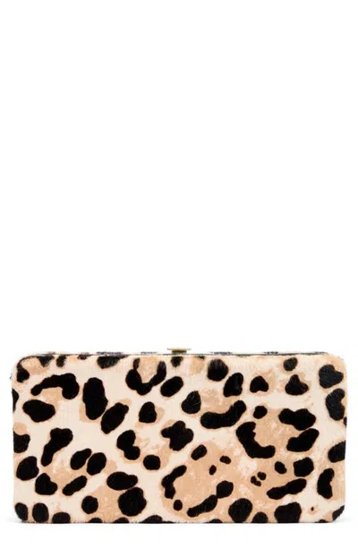 Clare V . Le Tabac Suede Clutch In Cream/black