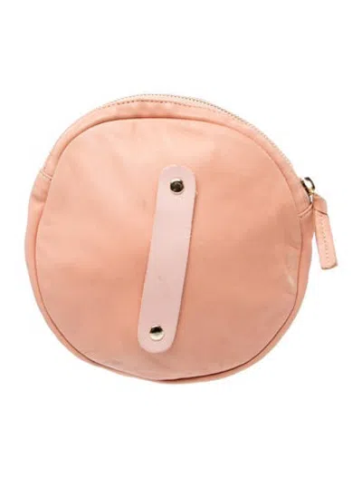 Pre-owned Clare V Leather Clutch In Orange/pink
