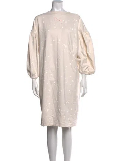 Pre-owned Clare V Printed Knee-length Dress In Neutrals
