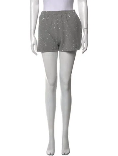 Pre-owned Clare V Printed Mini Shorts W/ Tags In Purple
