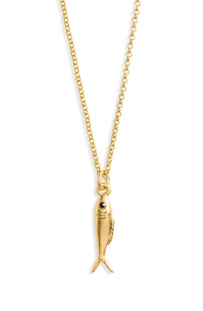 Clare V . Sardine Charm Necklace In Gold