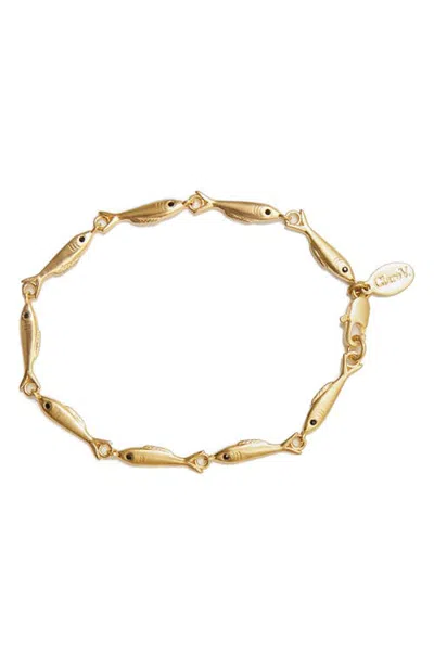 Clare V . Sardine Link Bracelet In Gold