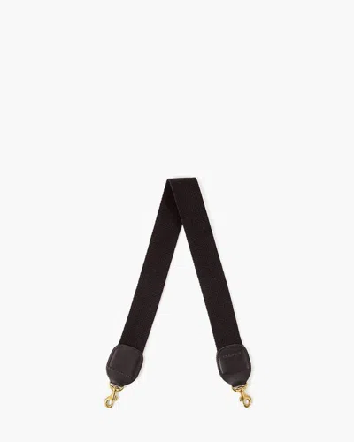Clare V Women's 1.5" Cotton Webbing Shoulder Strap In Black