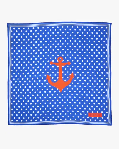 Clare V Women's Sailor Bandana In Cobalt Nautique In Multi