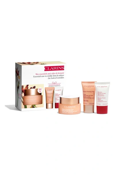 Clarins Extra-firming & Smoothing Skin Care Starter Set (limited Edition) $141 Value In White