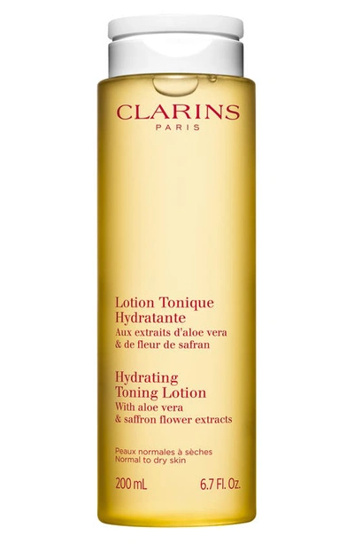 Clarins Hydrating Toning Lotion With Aloe Vera 6.7 Oz. In White