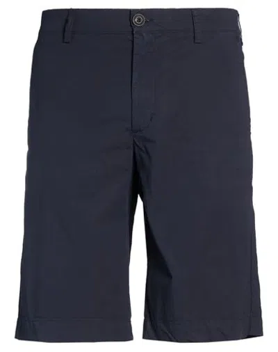 Clark Man Shorts & Bermuda Shorts Midnight Blue Size 36 Cotton, Elastane