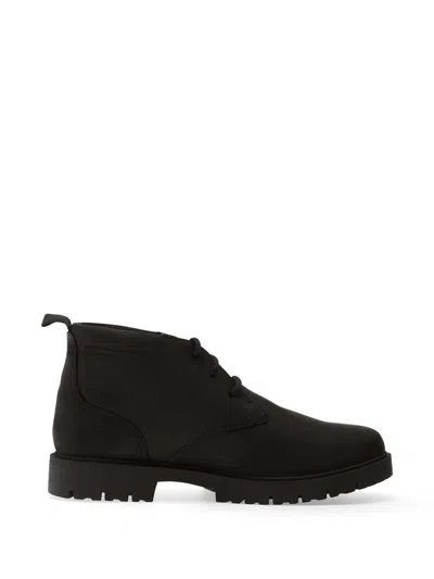 Clarks Berhill Midgtx Lace-up Leather Ankle Boots In Black
