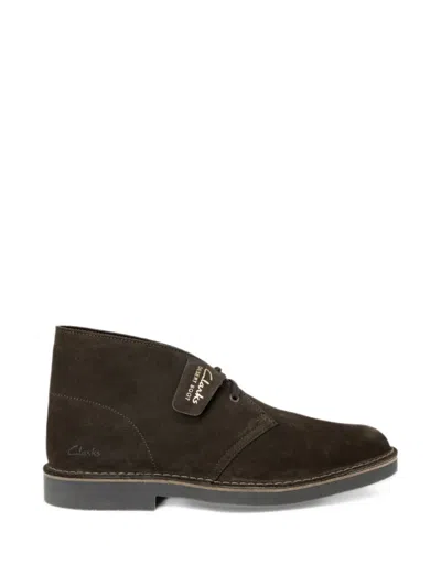 Clarks Evo Suede Desert Boots In Brown