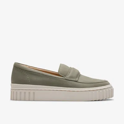 Clarks Mayhill Cove Light Green Nubuck In Gray