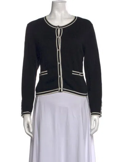 Pre-owned Claudie Pierlot Open Front Sweater In Black