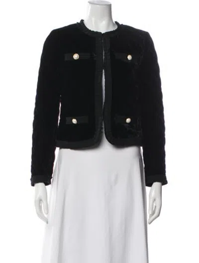 Pre-owned Claudie Pierlot Tweed Pattern Jacket W/ Tags In Black