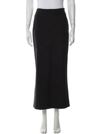 Pre-owned Claudie Pierlot Wool Long Skirt In Black