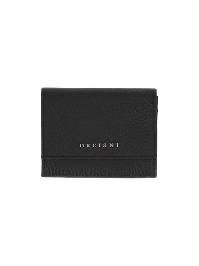 Claudio Orciani A Busta Piccolo Soft Pebbled Leather Small Wallet In Black
