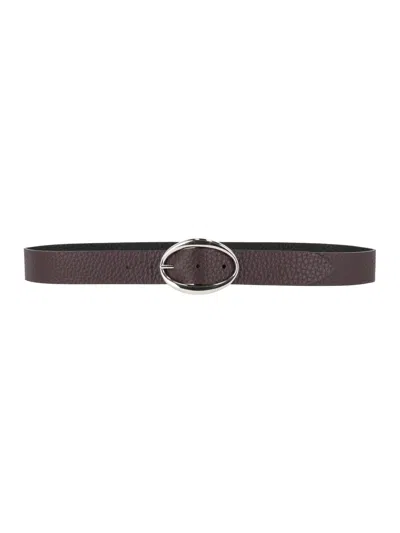Claudio Orciani Brown Sveva Soft Double Textured Leather Belt