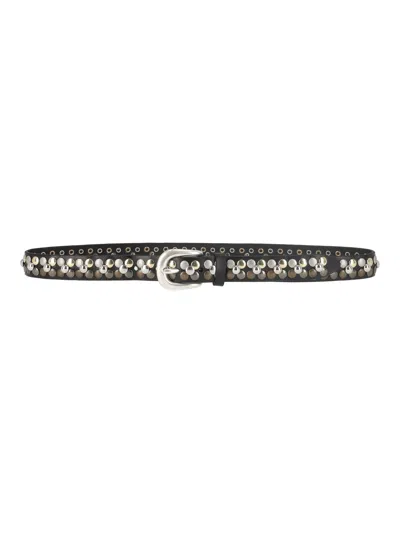Claudio Orciani Bull Soft Studded Leather Belt In Multi