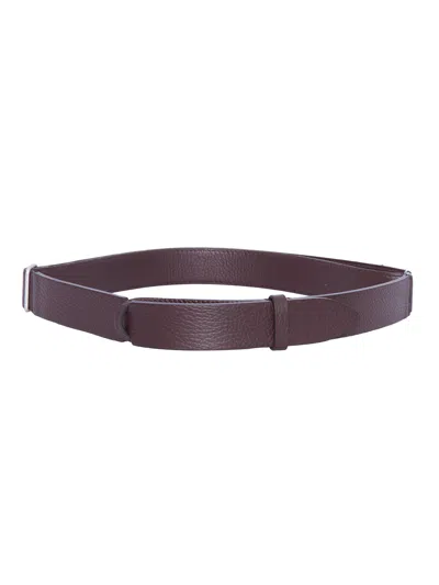 Claudio Orciani Nobuckle Micron Textured Calf Leather Belt In Grey