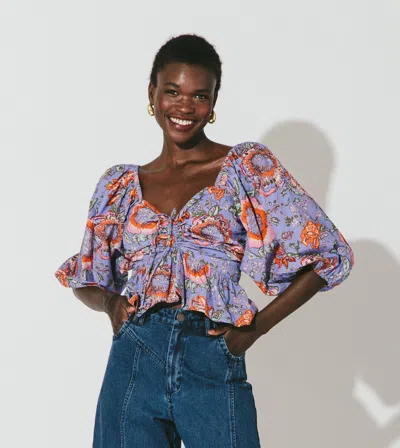 Cleobella Brenna Blouse In Purple