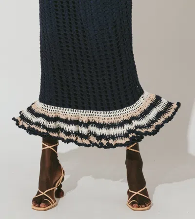 Cleobella Drew Hand Crochet Midi Dress In Cassia