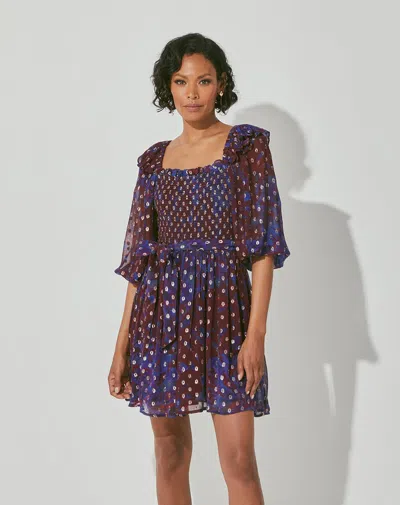 Cleobella Elizabeth Mini Dress In Purple