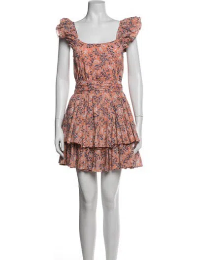 Pre-owned Cleobella Floral Print Mini Dress In Multicolor