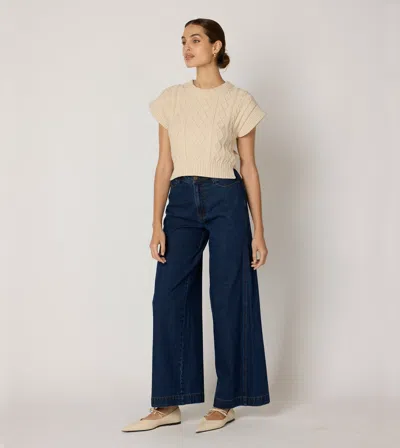 Cleobella Gigi Cropped Sweater Vest In White