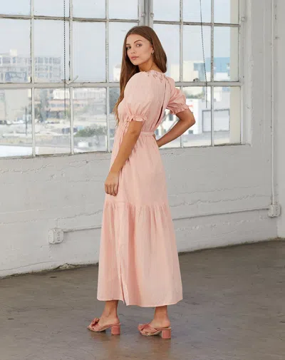 Cleobella Hannah Midi Dress In Moccasin, Tan, Black, Shell, Bone