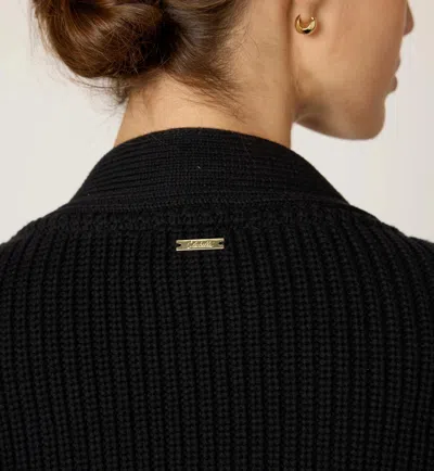 Cleobella Heart Sweater Cardigan In Black