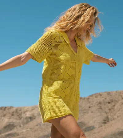 Cleobella Ileana Crochet Mini Dress In Cassia