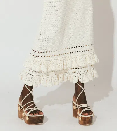 Cleobella Janis Hand Crochet Midi Dress In Cassia