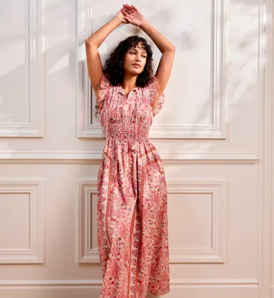 Cleobella Jonni Ankle Dress In Pink / Ivory / Beige / Blue / Orange