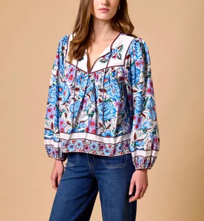 Cleobella Laura Blouse In Pink, Blue, Multicolor, White