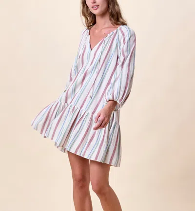 Cleobella Mariah Mini Dress In Green, Blue, Red, White, Multicolor, Striped