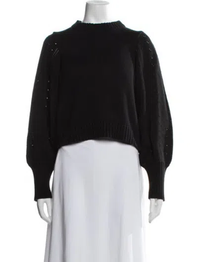 Pre-owned Cleobella Mock Neck Sweater In Black