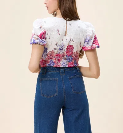 Cleobella Rya Top In White / Pink / Purple