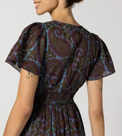 Cleobella Sasha Ankle Dress In Purple / Yellow / Blue / Floral
