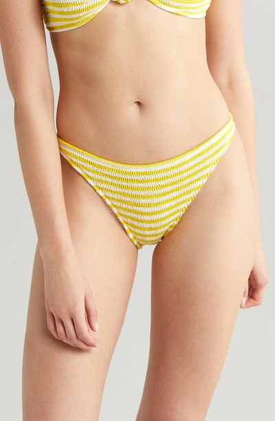 Cleonie Channel Stripe Bikini Bottoms In Sunshine Stripe