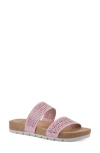 Cliffs By White Mountain Thrilled Laser Cut Sandal In Pink/ Burnished/ Smooth