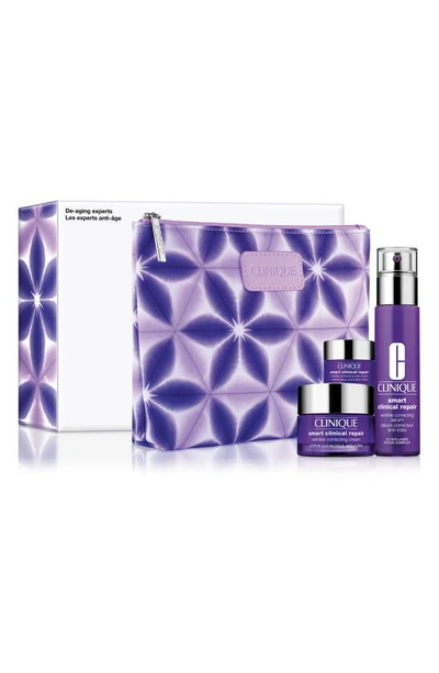 Clinique De-aging Skin Care Experts Set (limited Edition) $117 Value In Purple