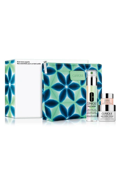 Clinique Even Tone Experts Brightening Skin Care Set (limited Edition) $92 Value In White