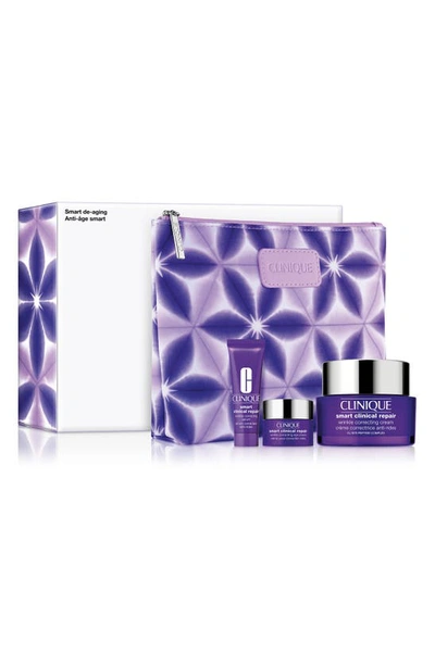 Clinique Smart De-aging Skin Care Set (limited Edition) $121 Value In Purple