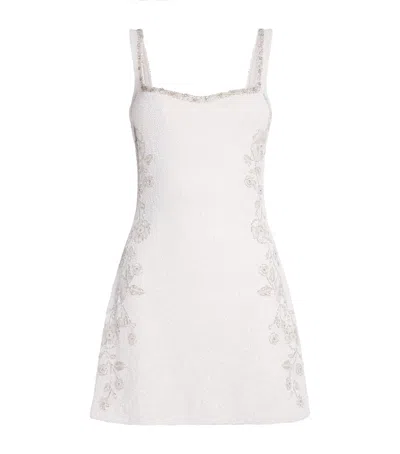 Clio Peppiatt Embellished Twilight Mini Dress In White